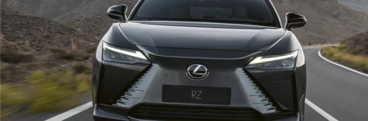 The new Lexus RZ 450e electric car